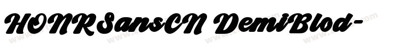 HONRSansCN DemiBlod字体转换